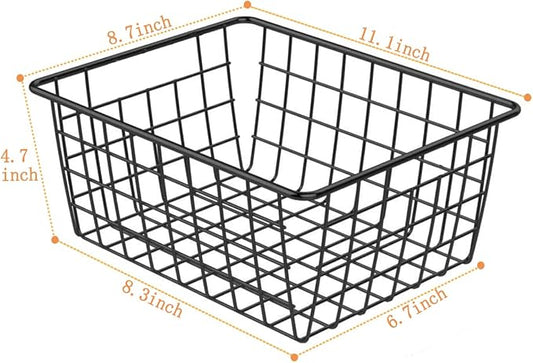 5 Pack Wire Storage Baskets, Premium Pantry Baskets - Image 2