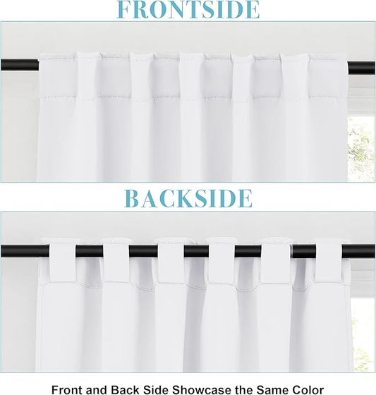 RYB HOME Small Window Curtains Blackout, Privacy Thermal Insulating Drapes - Image 2