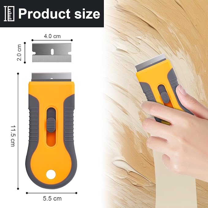Razor Blade Scraper Tool with 15pcs Extra Blades, Old Label, Decal Sticker - Image 7