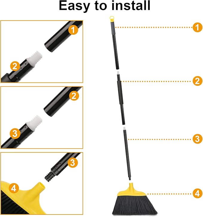 Kefanta 3 Pack Outdoor Broom Heavy-Duty Indoor Commercial Brooms 54 Inches - Image 6