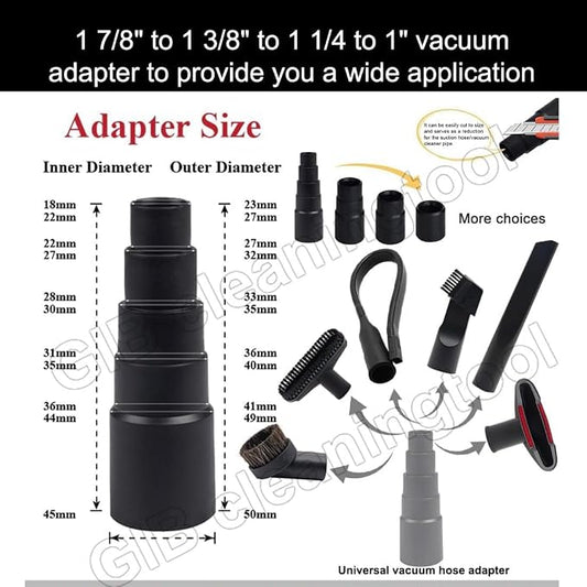 9 Pcs Universal Vacuum Attachments & Brushes - Image 2