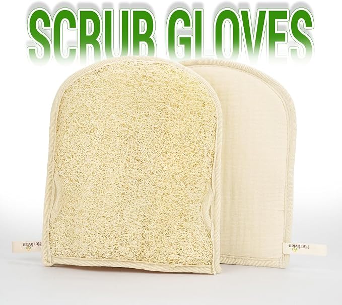 Premium Vietnamese Natural Loofah Gloves – Exfoliating Body Scrubber Mitts - Image 8