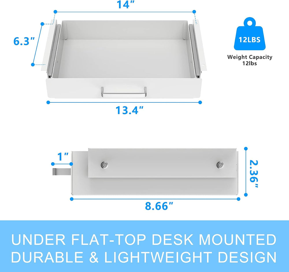 GOME Under Desk Pull-Out Drawer - Storage Organizer Office Mounted, Easy Slid...