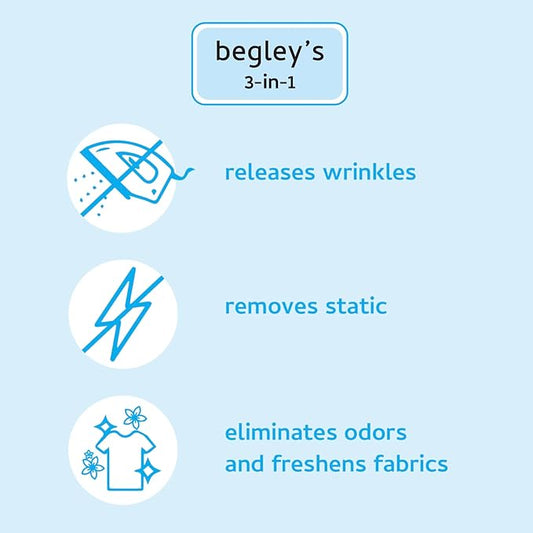 Begley's 3-in-1 Wrinkle Remover, Quick Fix Wrinkle Release, Static Cling Remover - Image 2