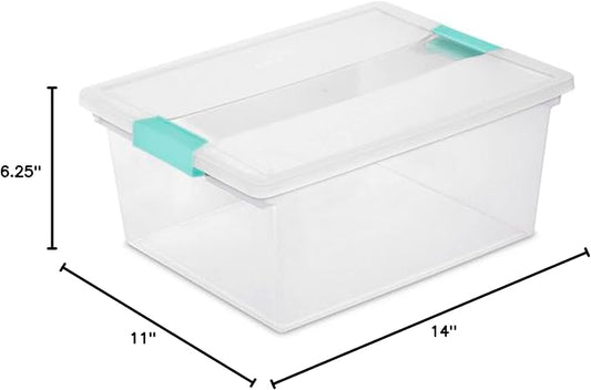 Sterilite Deep Clip Box, Stackable Small Storage Bin - Image 2