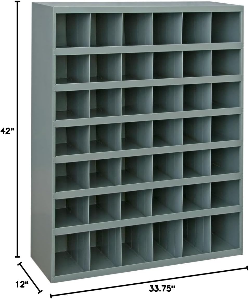 Durham 360-95 Gray Cold Rolled Steel 42 Opening Bin with Slope Self Design, 3...