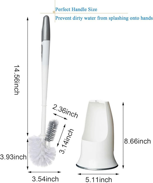 2 Pack Toilet Bowl Brush with Holder - Image 2