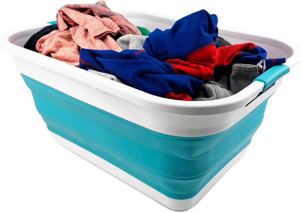 SAMMART 41L (10.8 gallon) Collapsible Plastic Laundry Basket - Foldable Pop U...