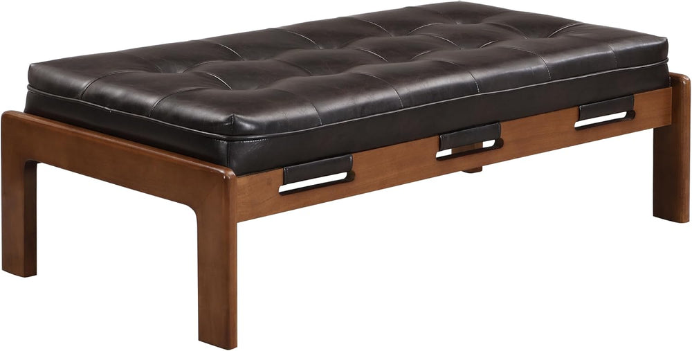 Christopher Knight Home Penley Modern Rectangular Faux Leather Upholstered Li...