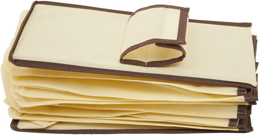 Premier Housewares Ten Section Hanging Shoe Organiser - 1 Piece, Cream,28 x 1...