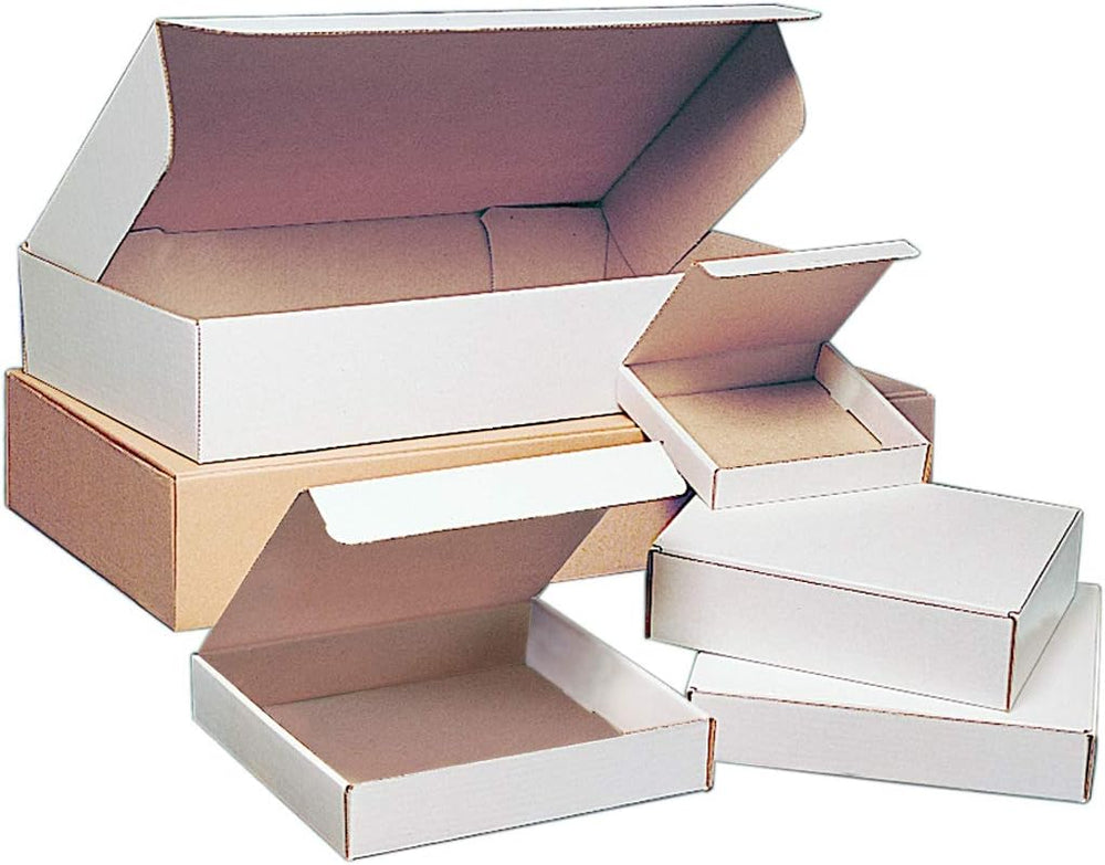 BOX USA White Deluxe Literature Mailers 8x8x2.75 50-Pk Shipping