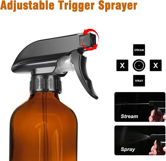 8oz Amber Glass Spray Bottles - Image 2