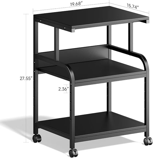 Printer Stand, 20×16×28'' Metal Printer Table - Image 2