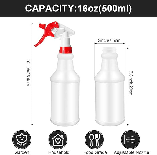Eccliy 12 Pcs 16 Oz Plastic Spray Bottle, Adjustable Empty Reusable Sprayer - Image 2