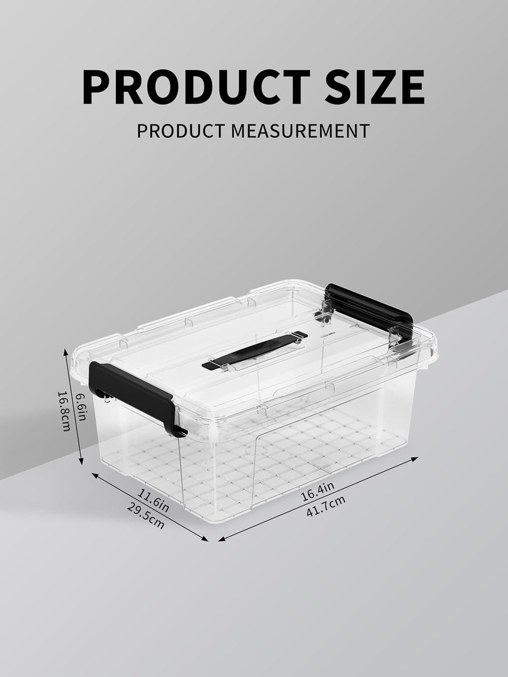 Cetomo 18Qt*4 Lidded Storage Bins, Stackable Plastic Bin with Handle, Storage...