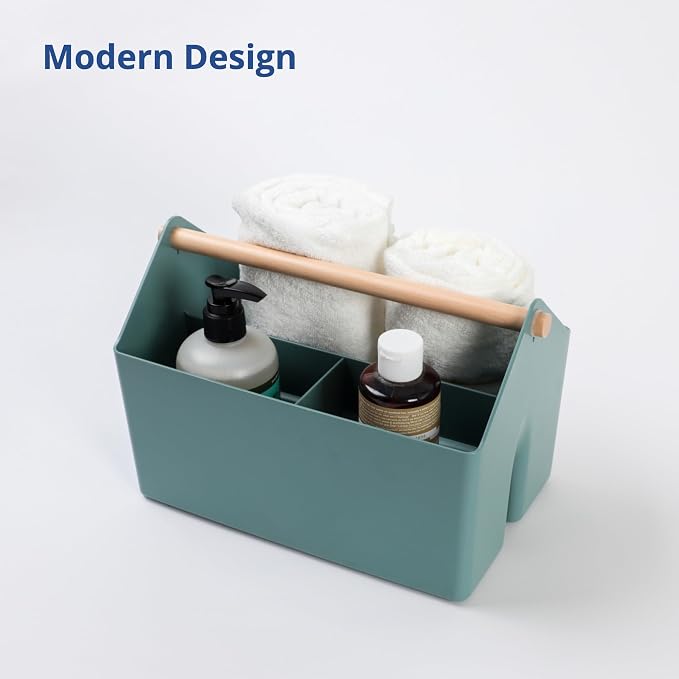 BLUE GINKGO Medium Storage Basket – Plastic Caddy - Image 7