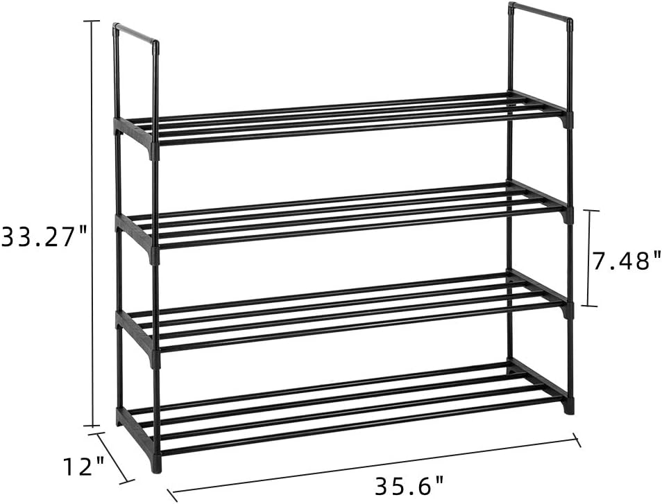 lapday Sturdy Shoe Rack, Free Standing Easy Assembled Shoe Storge Organizer f...