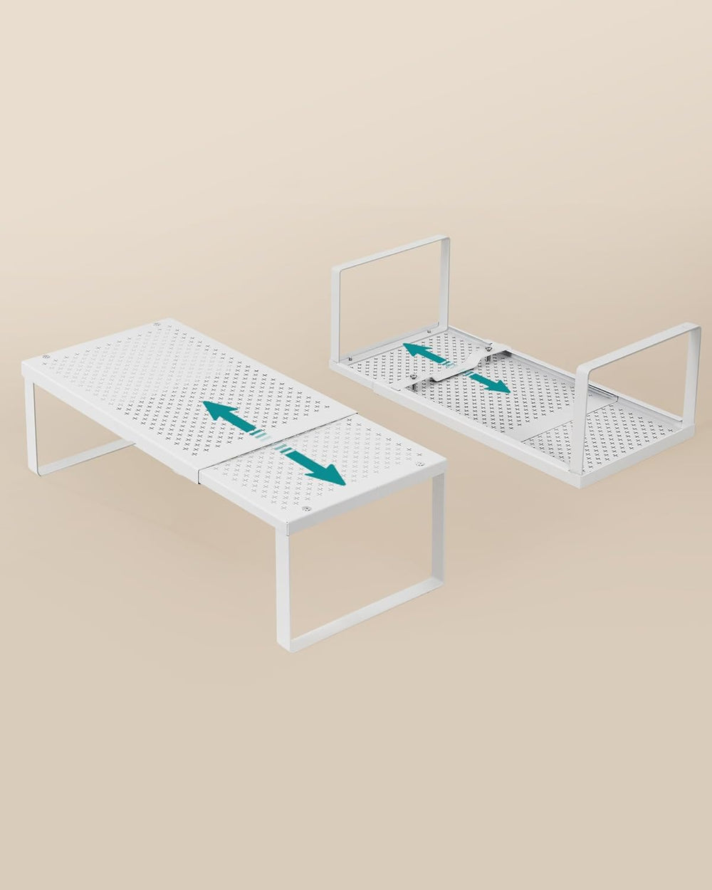 SONGMICS Spice Rack, Expandable Kitchen Countertop Shelf, Steel