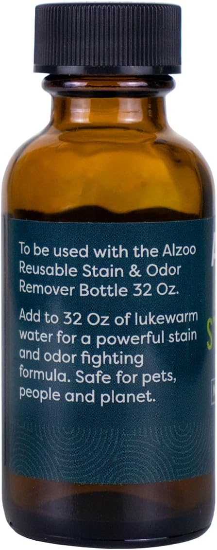 ALZOO Concentrated Stain & Odor Remover Refill Bottle, 100% Plant-Based Active - Image 6