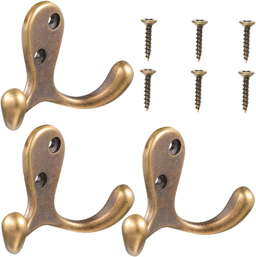 Zerodeko 2sets Copper Door Hook Wall Towel Hooks Multi-Purpose Hanger for Clo...