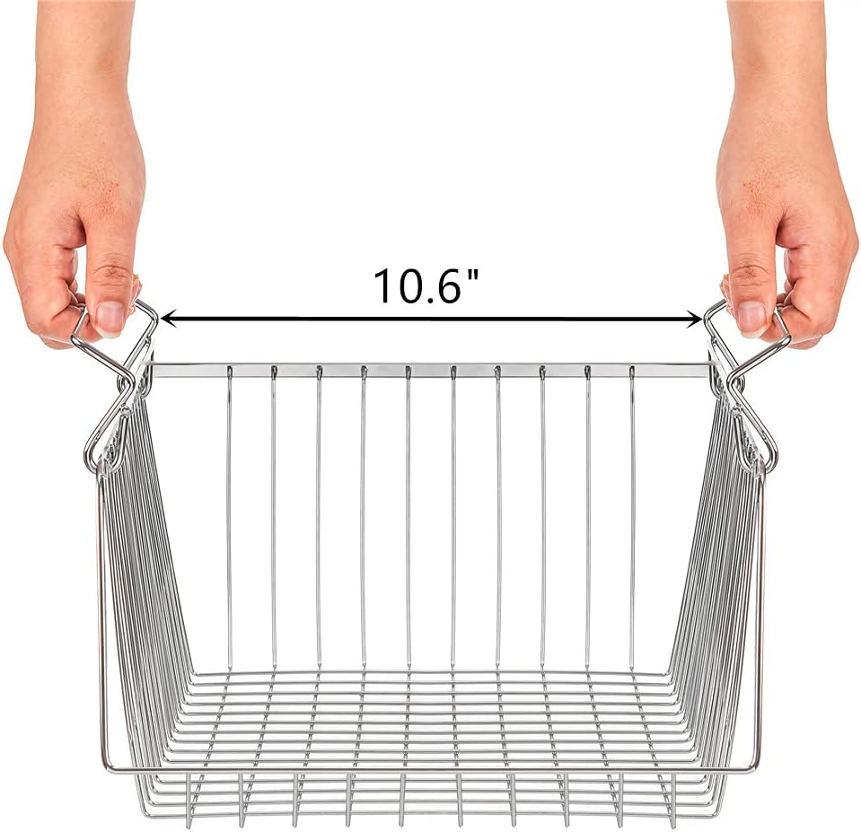 SANNO 14" Stacking Baskets Bin Wire Storage Baskets Organization Farmhou...