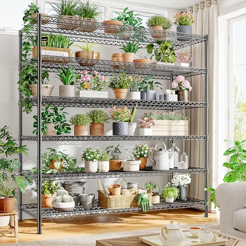 REIBII 83"H Storage Shelves 3840LBS Metal Shelving Unit Garage Shelving ...