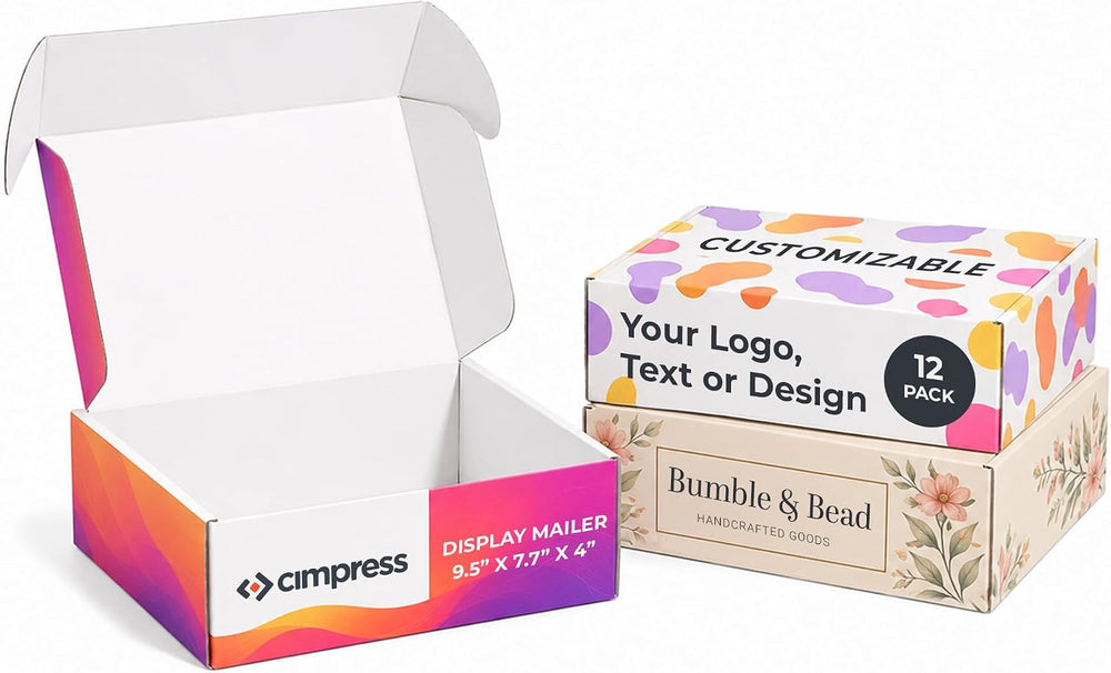 Personalized Mailer Box, Add Logo or Text, 9.5" x 7.75" x 4", ...