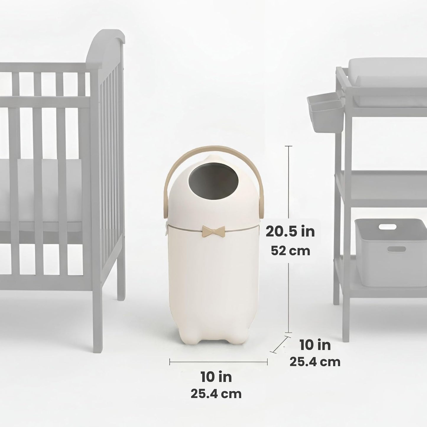 iTouchless 4 Gal Kids Room Wastebasket | Odor-Sealing Bin | Boho Ivory | Rotating Ball Seal Traps Smells | Soft Neutral Accent Color Tone | Flip-Up Handle Opens With A Free Hand Every Single Time