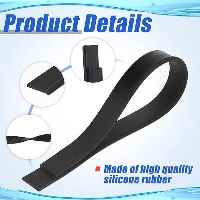 Frienda 50ft Squeegee Rubber Replacement Windows Silicone Blade Black Squeegee - Image 6