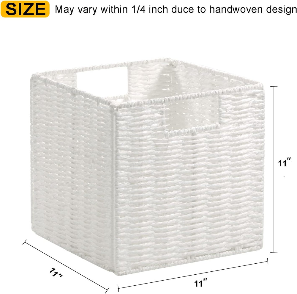 Vagusicc Wicker Storage Basket, Set of 2 Hand-Woven Storage Baskets for Organ...
