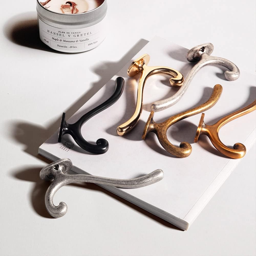 Goo-Ki Vintage Retro Antique Brass Zinc Alloy Coat Hooks - Affordable Luxury ...