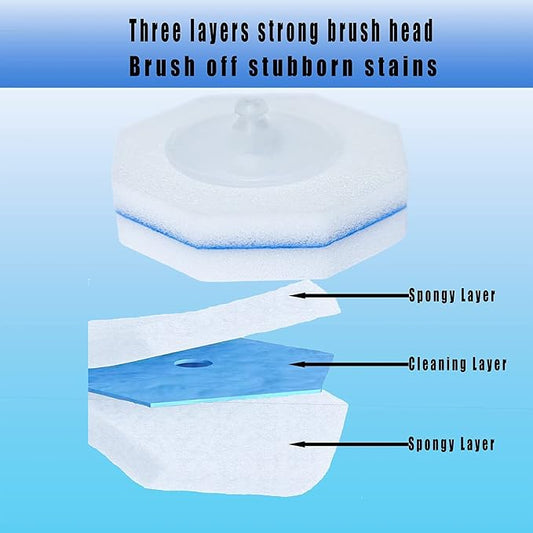 50PCS Toilet Brush Replacement Heads, Upgraded Disposable Brush Heads, - Image 2