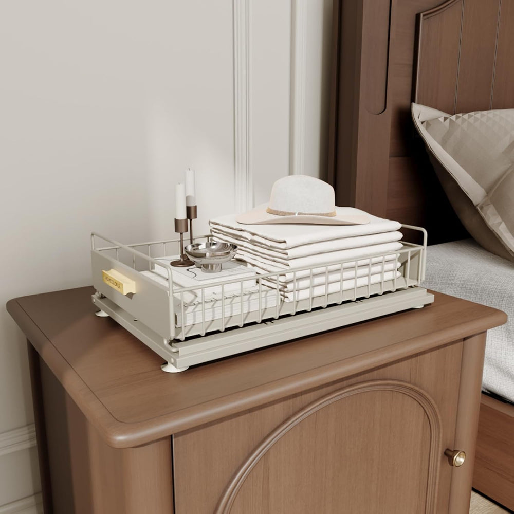 Under Sink Organizer and Storage, 2 Pack Pull Out Cabinet Organizer, Metal Sl...