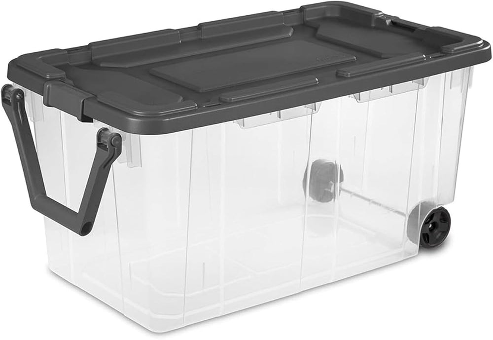Sterilite 8-Pack Modular Stacker Box, Durable Clear Plastic Storage Bins with...