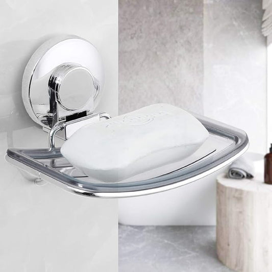LEVERLOC Chrome Suction Cup Soap Dish Holder - Image 2
