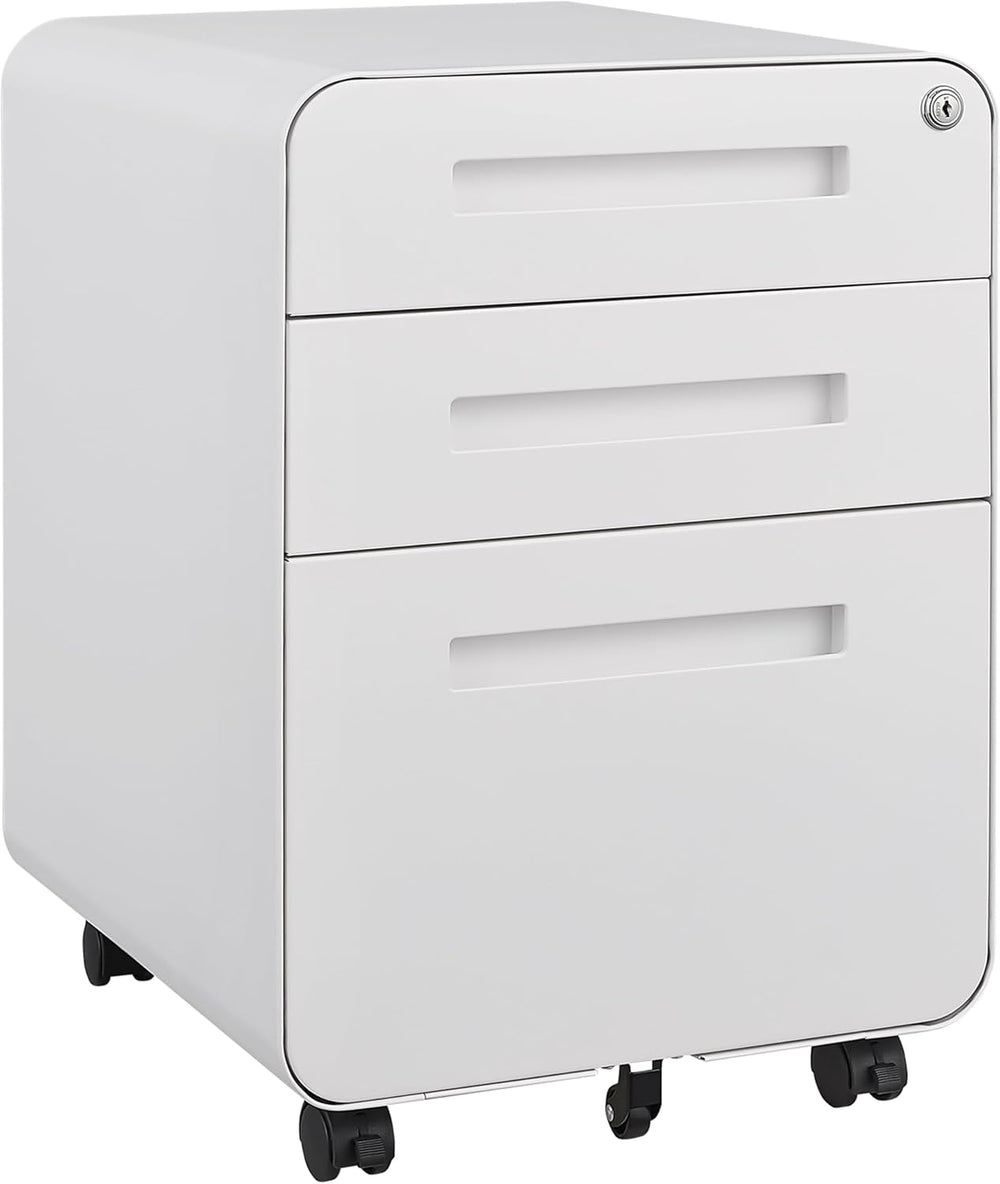 Garvee 3 Drawer File Cabinet with Lock, Fully Assembled