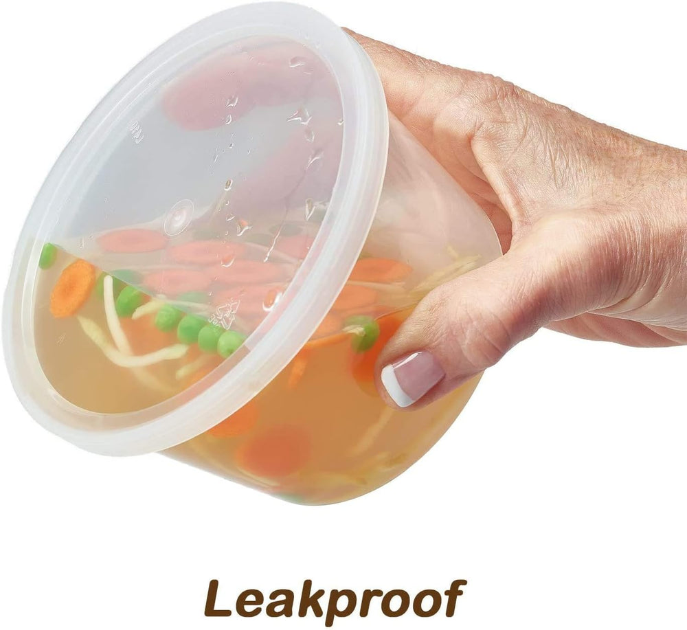 DuraHome Deli Containers with Lids for Food Storage Leakproof - 46 Sets BPA-F...