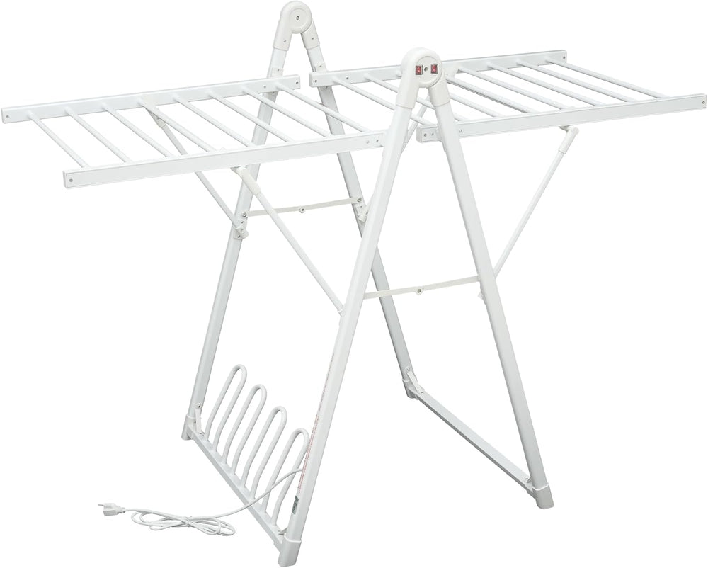 Heating Clothes Drying Rack Foldable Shoes Socks White