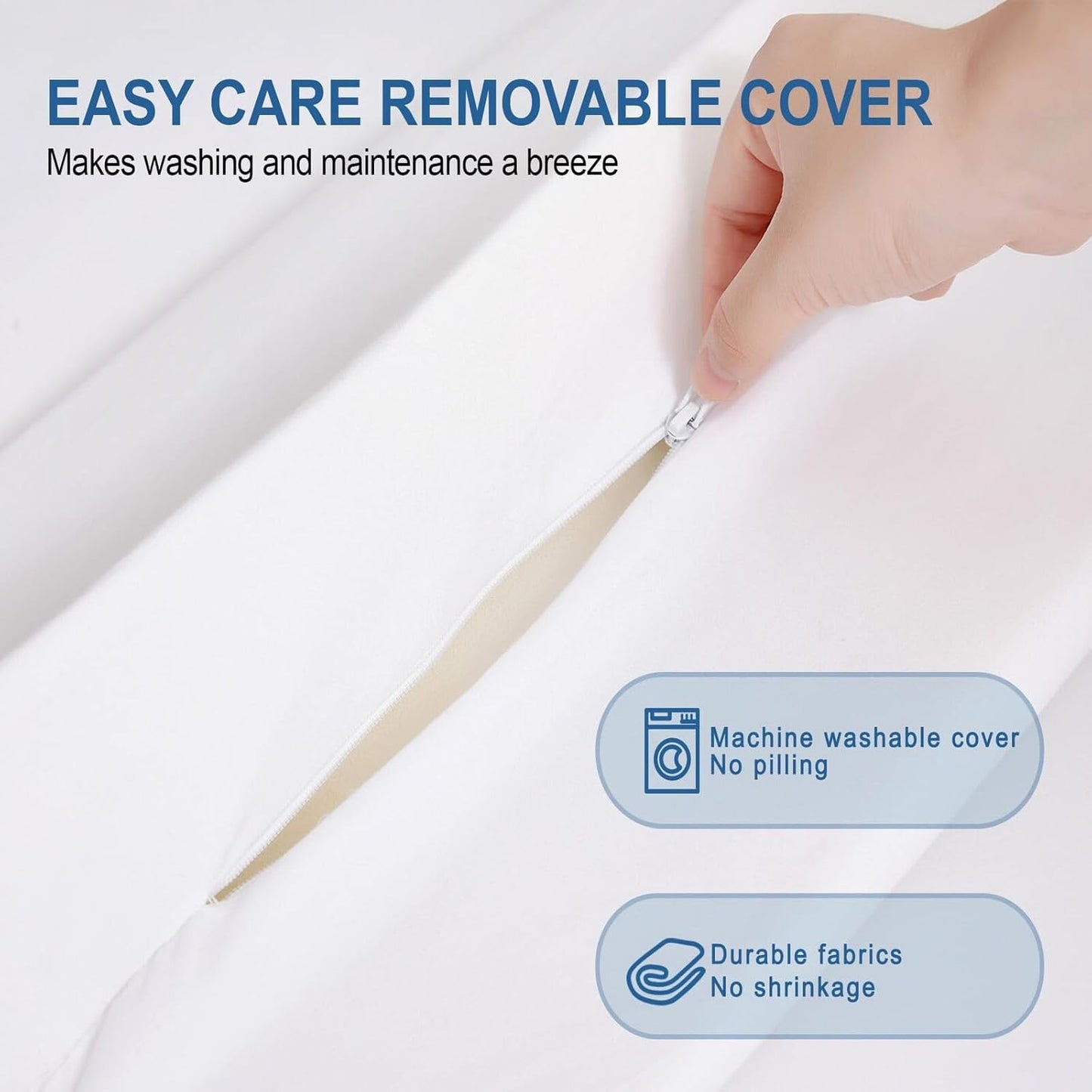 Vekkia Split King Gap Filler for Adjustable Bed,Twin to King Bed Converter Kit,Bed Bridge Twin to King,Mattress Connector with Washable Cover,for Guests Stayovers,Family Room(75in×10in)