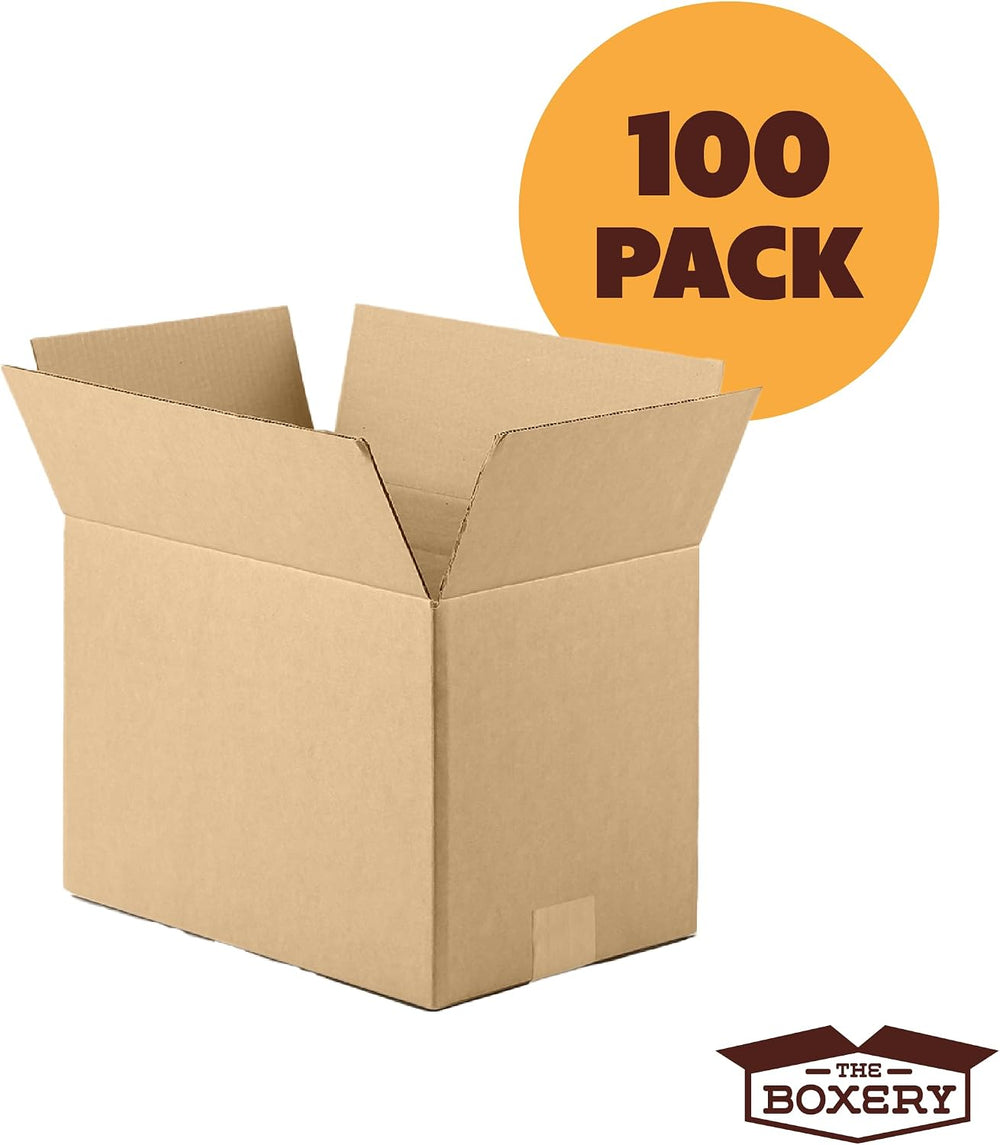 The Boxery 4"x4"x24" Corrugated Cardboard Boxes 100-Pack