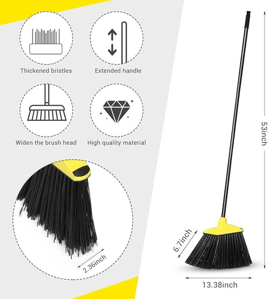 WILLBOND 20 Pcs Heavy Duty Broom Outdoor Indoor Commercial Angle Brooms Bulk - Image 2