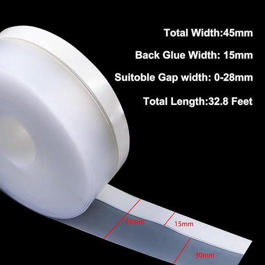 FOURGUN Silicone Weather Stripping Seal Door Tape 45 MM * 33FT Insulates - Image 2