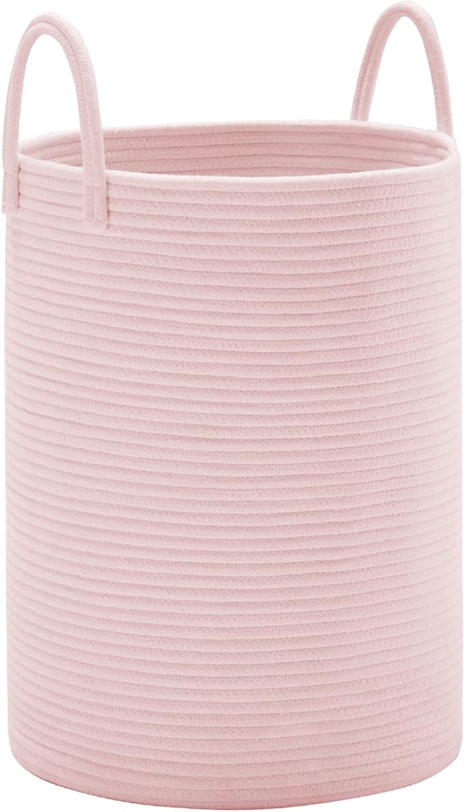 YOUDENOVA Woven Rope Laundry Hamper, 58L Tall Luandry Basket, Baby Nursery - Image 8
