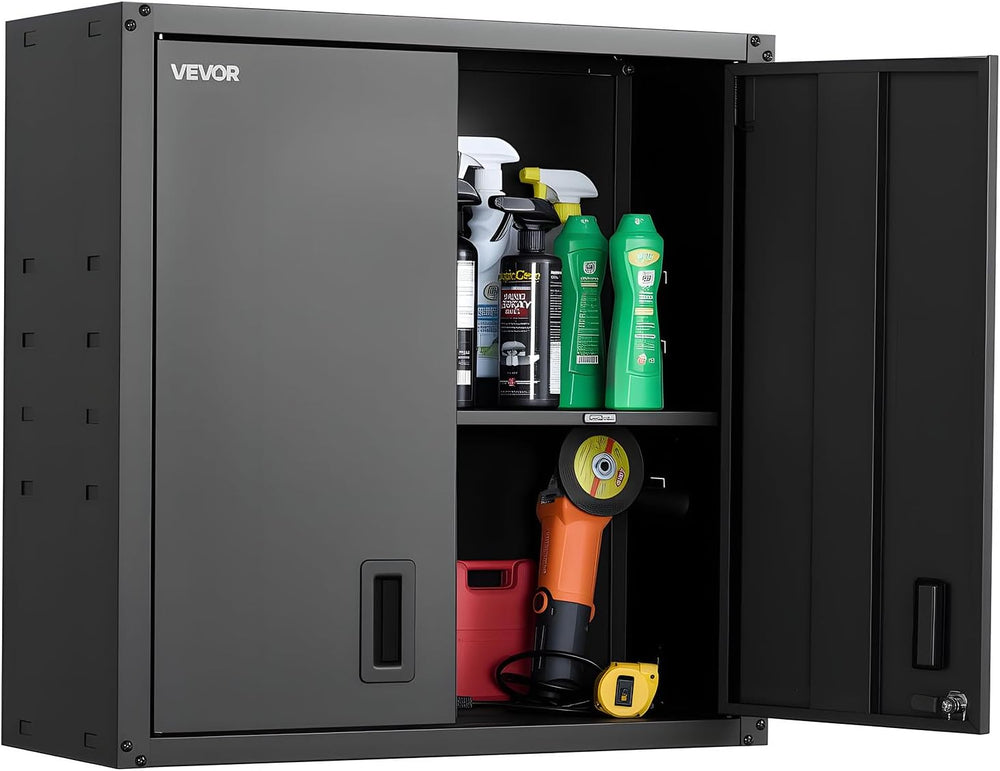 VEVOR Metal Wall Cabinet, 30W x 12.2D x 30H Inch, Steel Floating Hanging Stor...