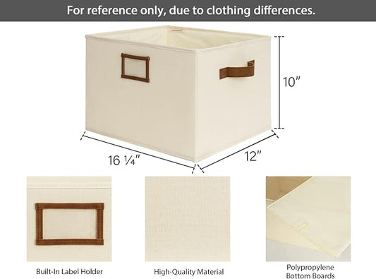 StorageWorks Storage Baskets for Shelves, Foldable Fabric Closet Storage Bins - Image 2