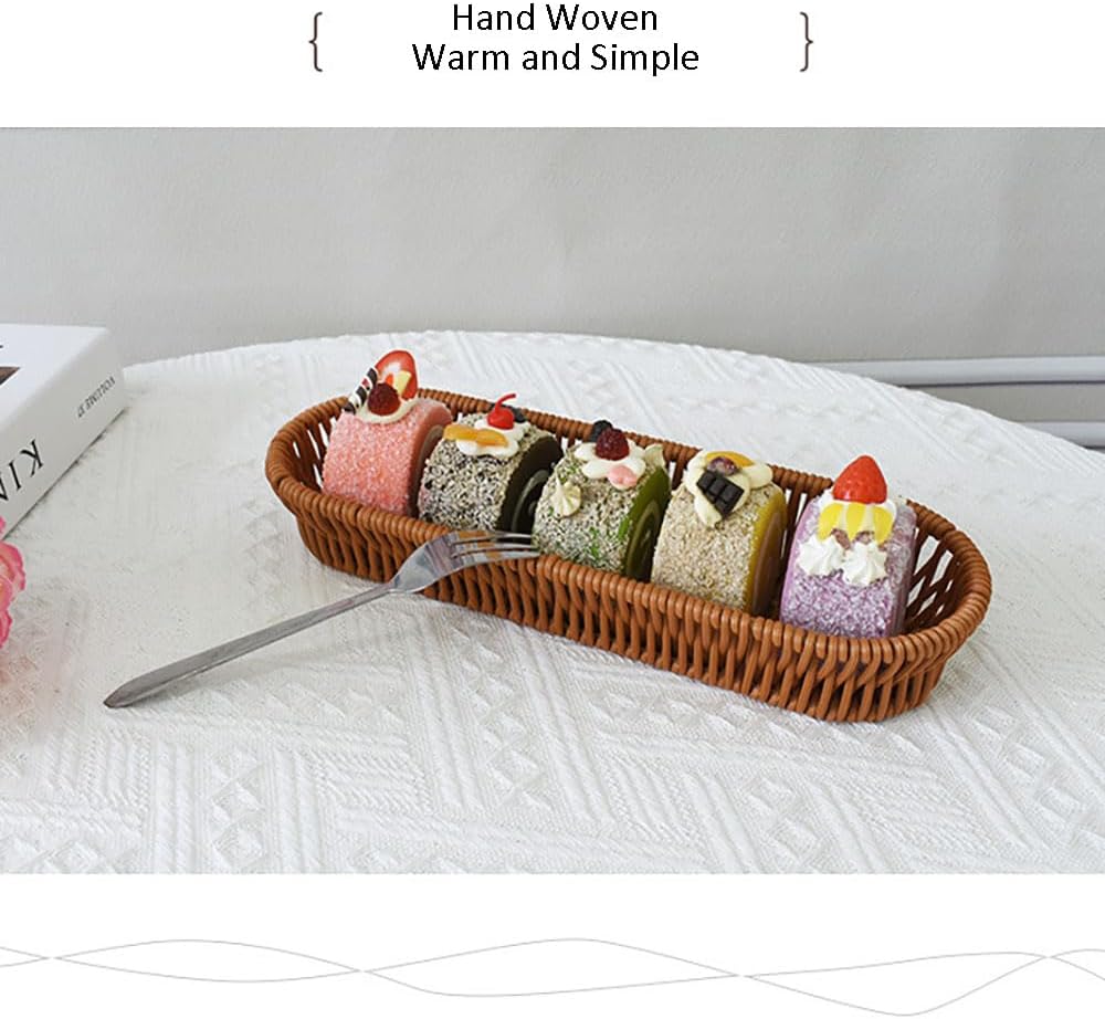 Silverware Organizer Basket, Silverware Basket for Drawer, Small Wicker Bread...