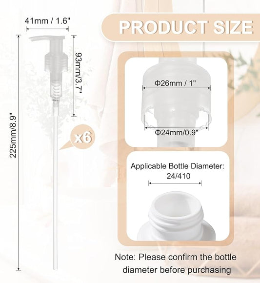 uxcell 6 Pcs Soap Dispenser Pump Heads Soap Dispensers Top Pumps Replacement - Image 2