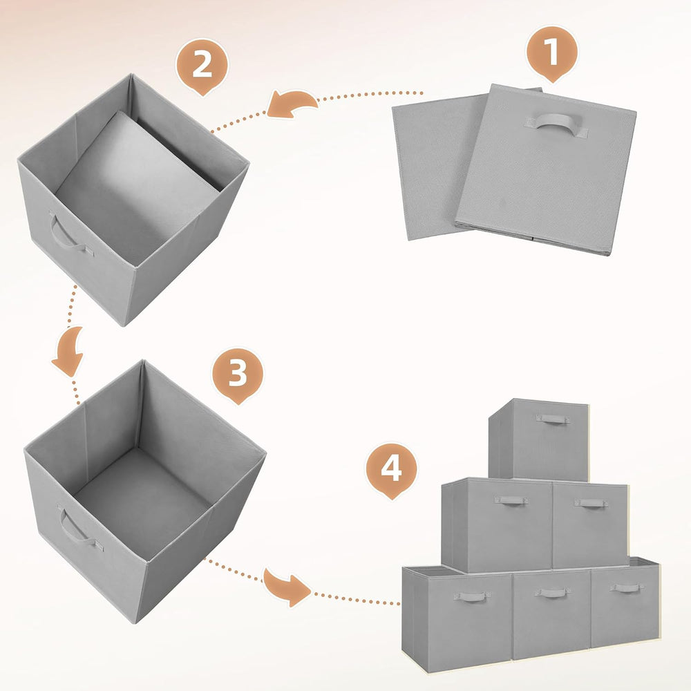 STORAGE MANIAC Storage Cubes, 13 Inch 8 Pack Collapsible Fabric Shelf Bins