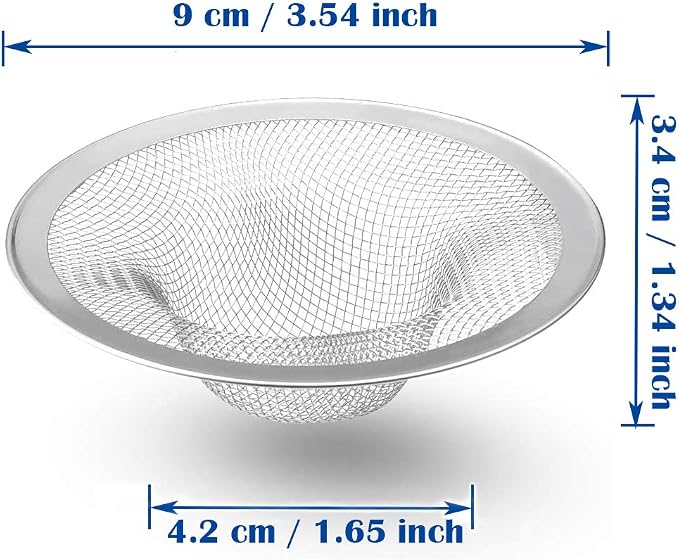 2 Pcs Heavy Duty Stainless Steel Slop Basket Filter Trap, 3.54" Top / 1.65" - Image 7