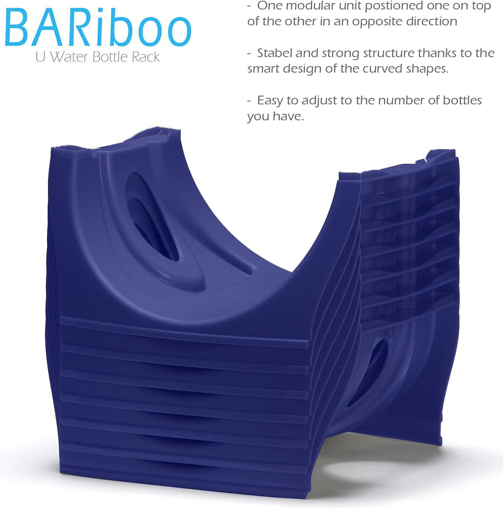 Bariboo Stackable Water Bottle Storage Rack Best Water Jugs 5 Gallon Organize...